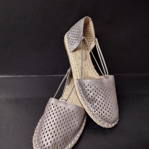 -NEW  EILEEN FISHER -LEE 2 FLAT ESPADRILLE SLIP ON WOMEN'S SANDALS SIZE : 8